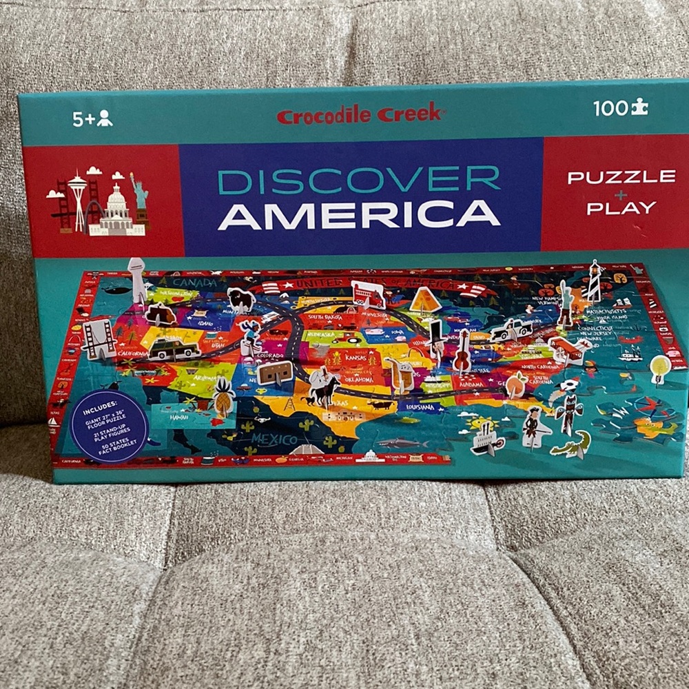 Discover America Crocodile Creek 100 piece puzzle game